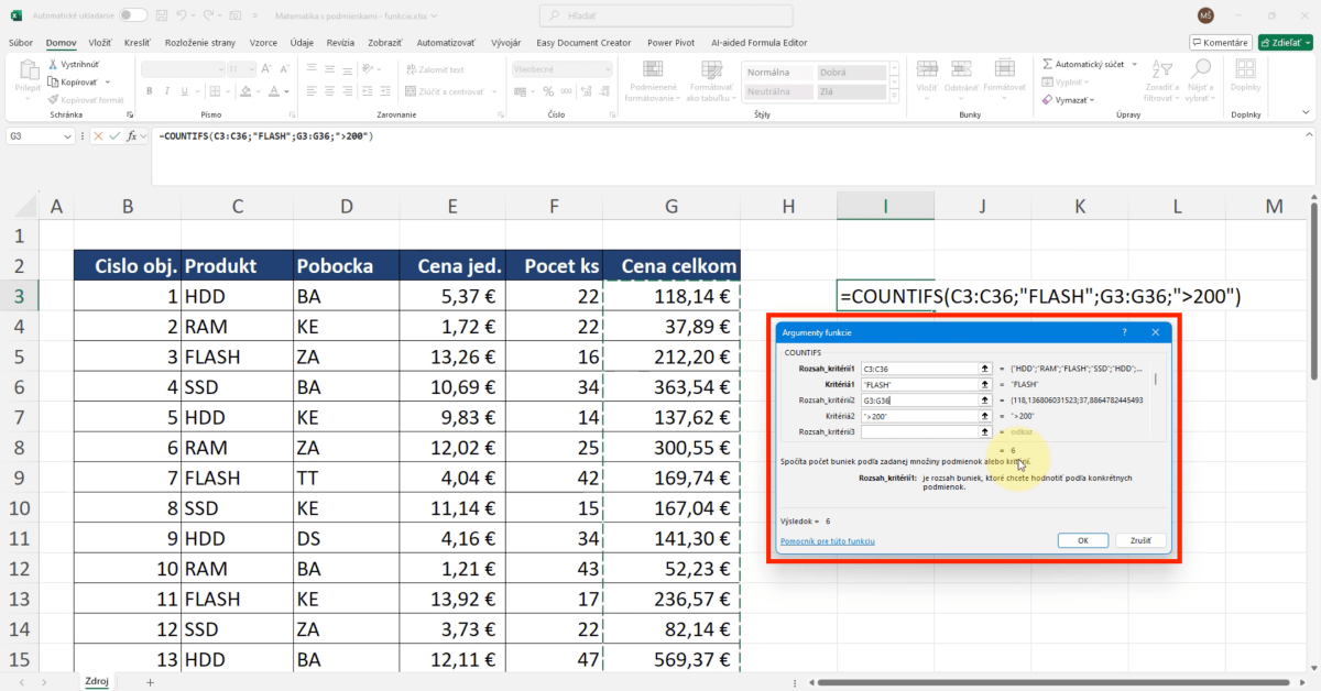 COUNT, COUNTIF a COUNTIFS: Jak tyto Excel funkce využít